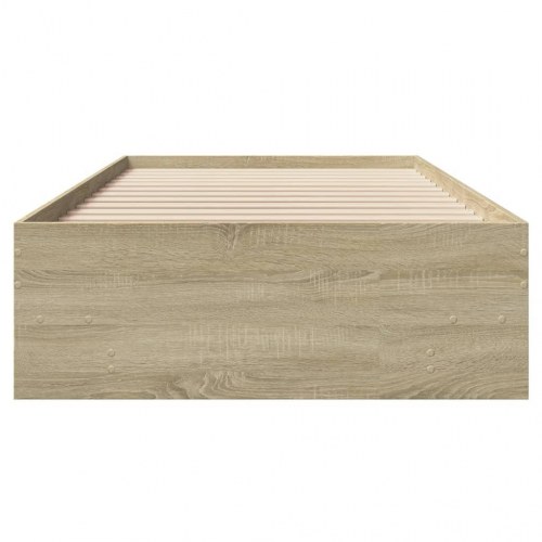 Sengeramme 90 x 200 cm med opbevaringsrum - sonoma-eg