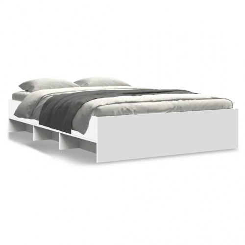 Sengestel 120 x 190 cm med opbevaring - hvid