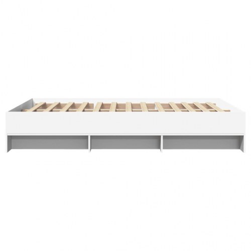 Sengestel 120 x 190 cm med opbevaring - hvid