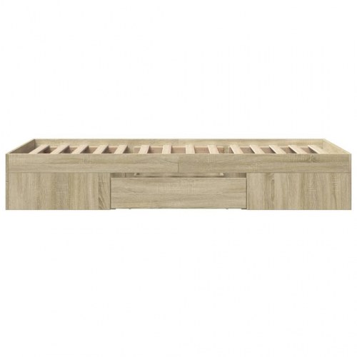 Sengeramme 75 x 190 cm uden madras med opbevaring - sonoma-eg