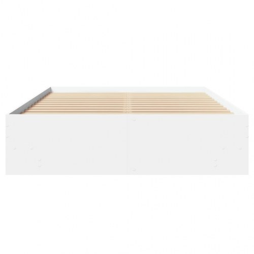 Sengestel 140 x 190 cm med opbevaring - hvid