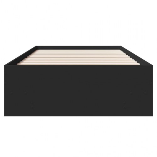 Sengeramme 75 x 190 cm med opbevaring - sort