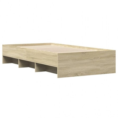 Sengeramme 90 x 190 cm med opbevaringsrum - sonoma-eg