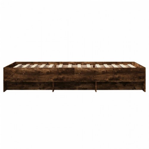 Sengeramme 90 x 190 cm uden madras - røget egetræ