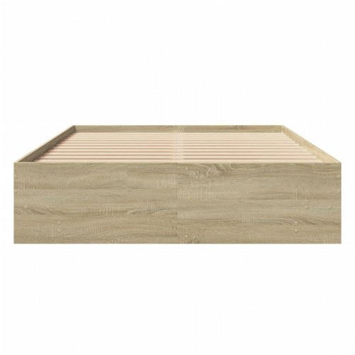 Sengeramme 140 x 190 cm med opbevaring - sonoma-eg