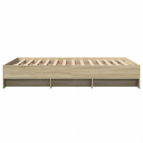 Sengeramme 140 x 190 cm med opbevaring - sonoma-eg