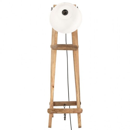 Gulvlamper sæt af 3 - E27, massivt mangotræ, hvid/brun