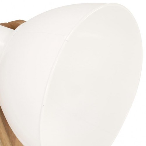Gulvlamper sæt af 3 - E27, massivt mangotræ, hvid/brun
