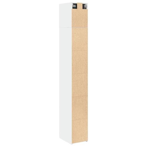 Skab 30x42,5x225 cm smalt konstrueret træ hvid