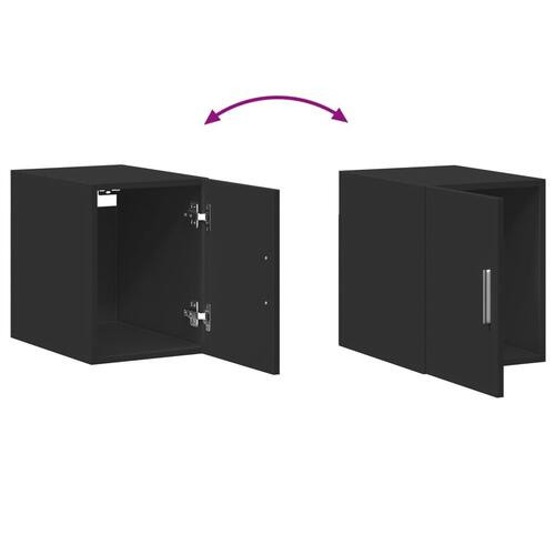 Skab 30x42,5x225 cm smalt konstrueret træ sort