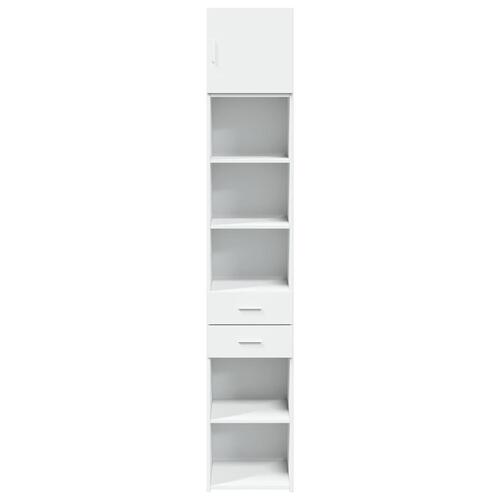 Skab 40x42,5x225 cm smalt konstrueret træ hvid