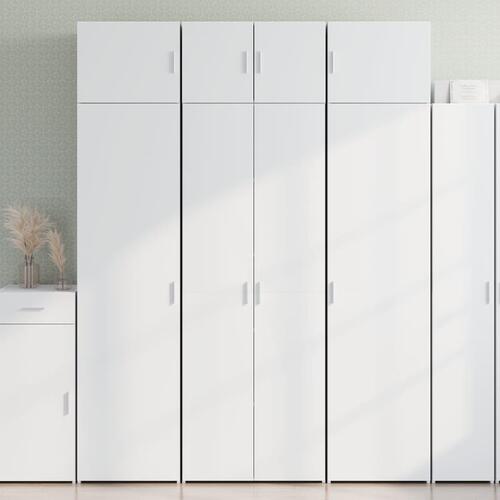 Opbevaringsskab 70x42,5x225 cm konstrueret træ hvid