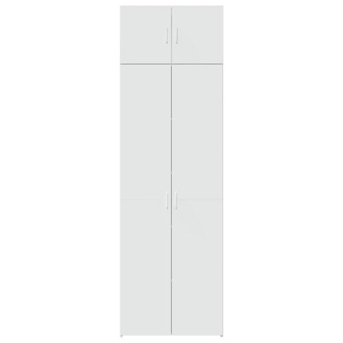Opbevaringsskab 70x42,5x225 cm konstrueret træ hvid
