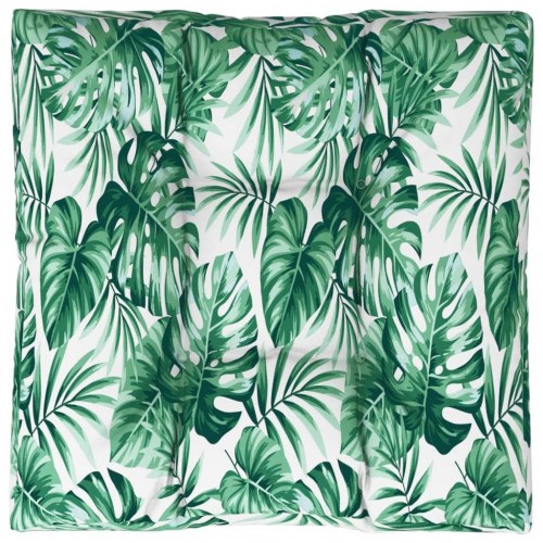 Sædehynde til pallesofa 70 x 70 x 12 cm - bladmønster