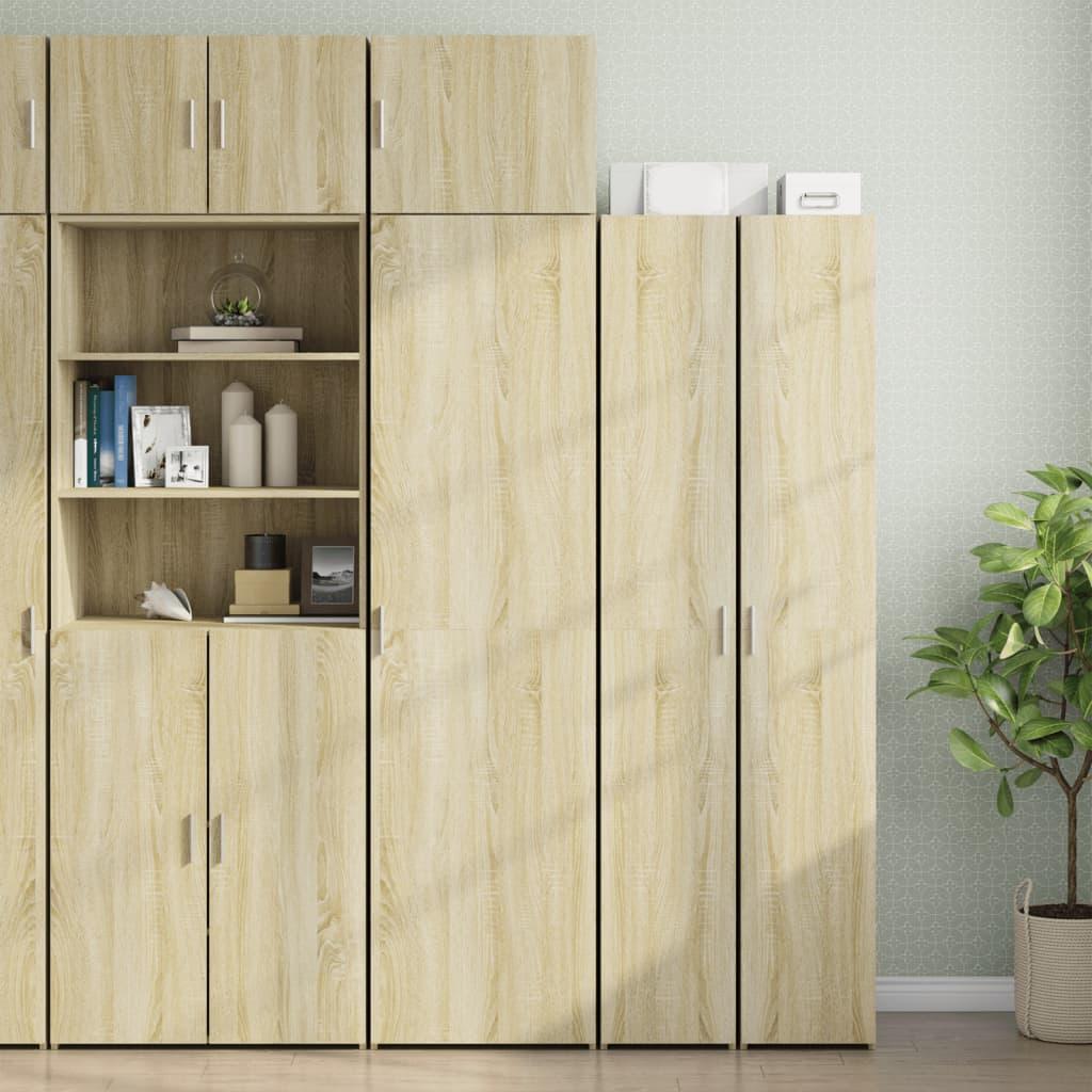 Smalt skab 50×42,5×225 cm i konstrueret træ - sonoma-eg