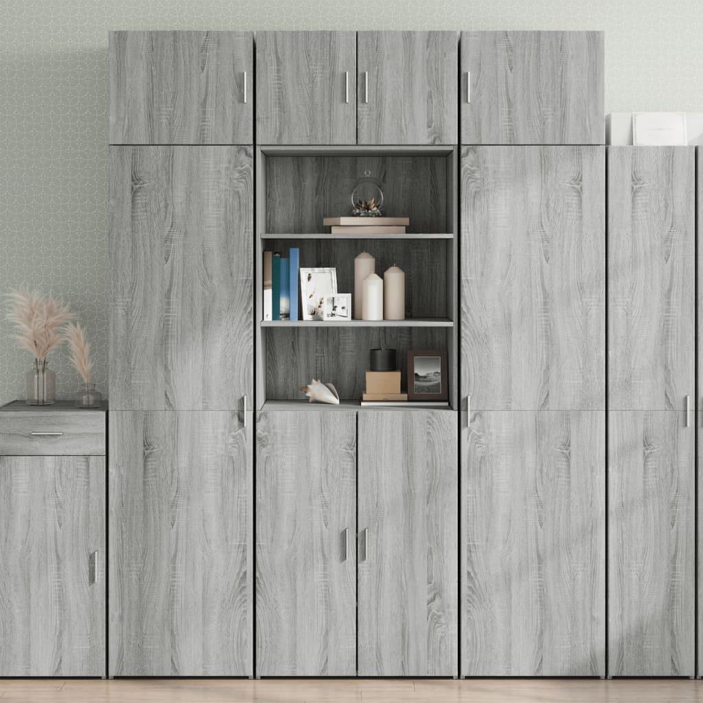 Højt opbevaringsskab 70 x 42,5 x 225 cm - grå sonoma-eg, konstrueret træ