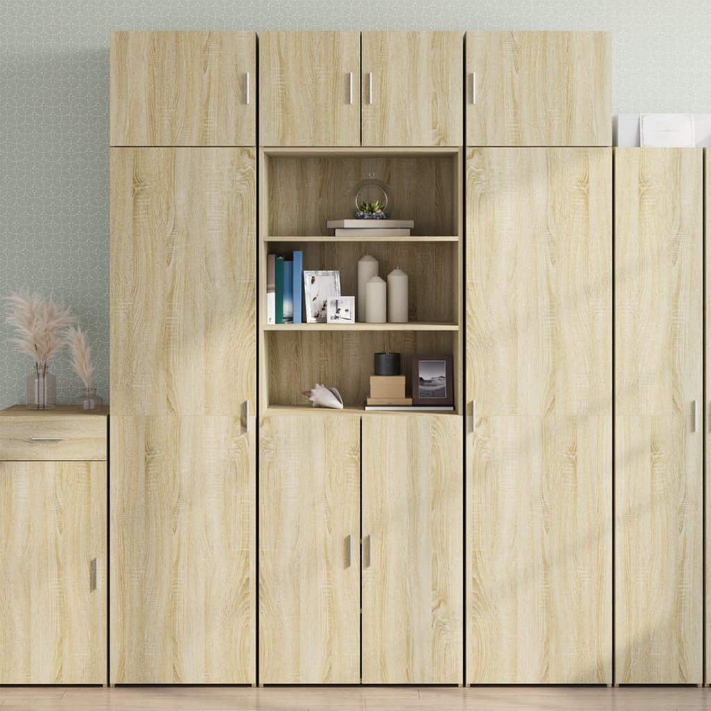 Smalt opbevaringsskab 70×42,5×225 cm - konstrueret træ i sonoma-eg