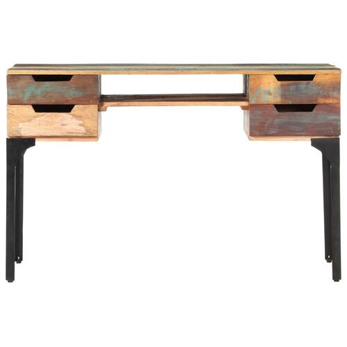 Skrivebord 118x48x75 cm massivt genbrugstræ