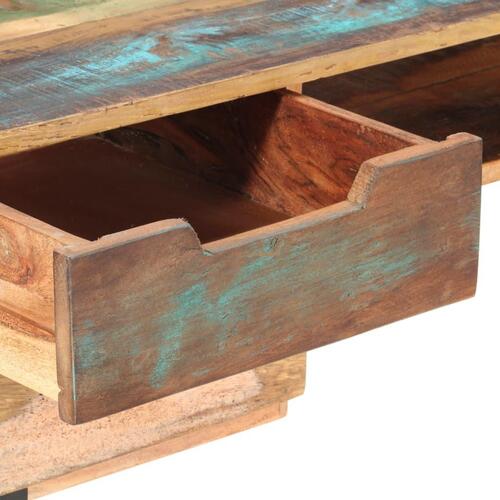 Skrivebord 118x48x75 cm massivt genbrugstræ