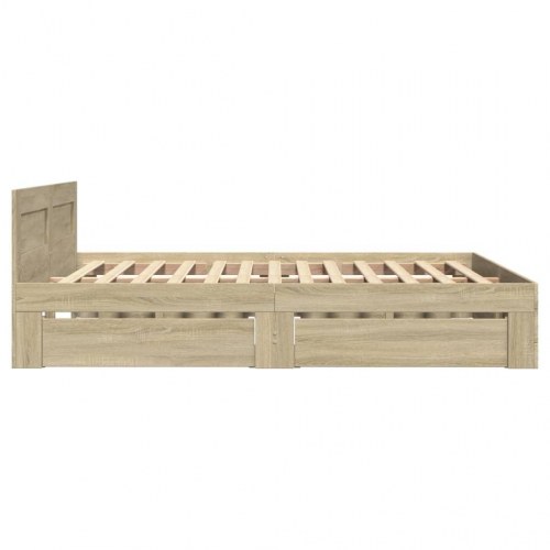 Sengeramme med sengegavl 140 x 200 cm - sonoma-eg