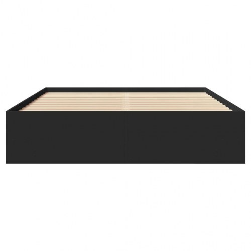 Sengeramme 160 x 200 cm med opbevaring - sort