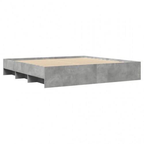 Sengestel 200 x 200 cm med opbevaring - betongrå