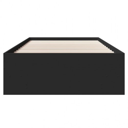 Sengeramme 100 x 200 cm med opbevaring - sort