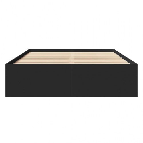 Sengeramme med opbevaring 135 x 190 cm - sort