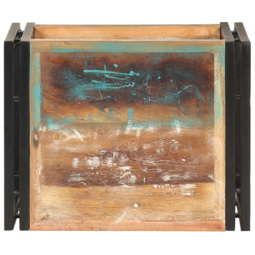 Sidebord i massivt genbrugstræ - 40 × 30 × 40 cm, industrielt design