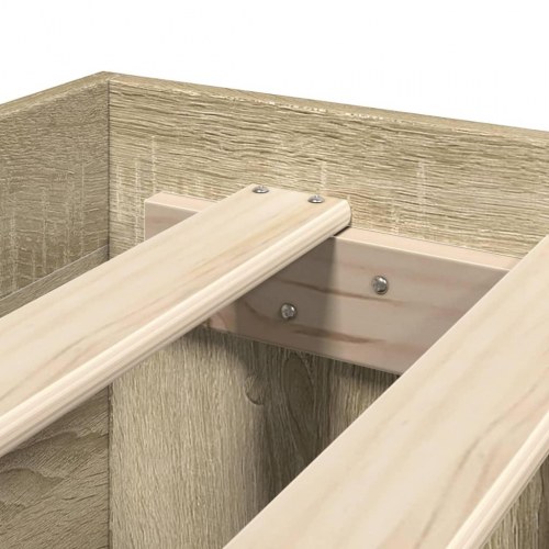 Sengeramme 120 x 200 cm med opbevaring uden madras - sonoma-eg