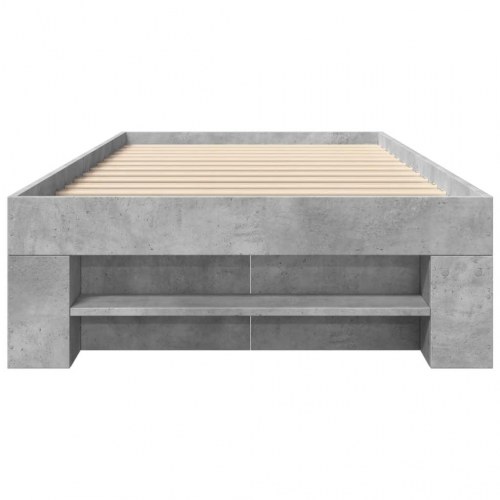 Sengeramme 75 x 190 cm med opbevaring - betongrå