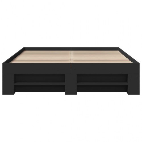 Sengestel 135 x 190 cm med opbevaring - sort