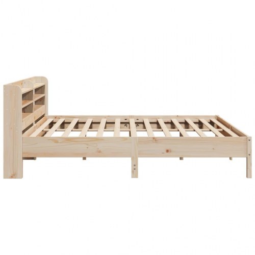 Sengeramme uden madras 200x200 cm massivt fyrretræ