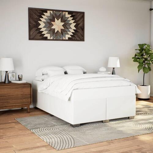 Sengeramme 160x200 cm kunstlæder hvid