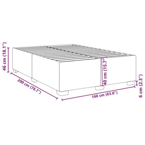 Sengeramme 160x200 cm kunstlæder hvid