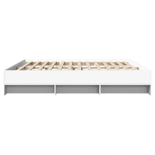 Sengestel 200 x 200 cm med opbevaring - hvid