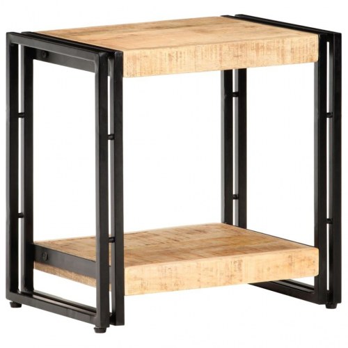 Sidebord 40 × 30 × 40 cm i ru mangotræ - industrielt design