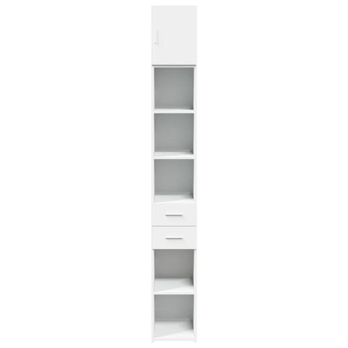 Kontorreol 30x42,5x225 cm konstrueret træ hvid