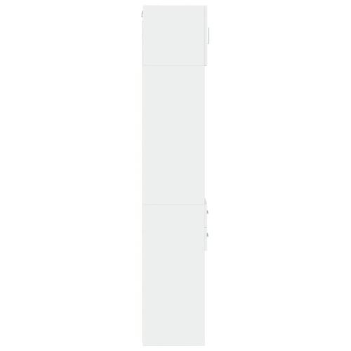 Kontorreol 30x42,5x225 cm konstrueret træ hvid