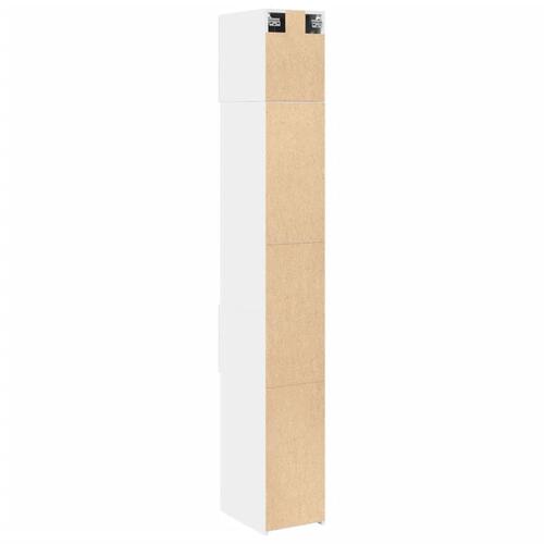 Kontorreol 30x42,5x225 cm konstrueret træ hvid