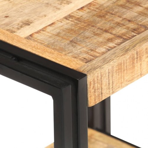 Sidebord 40 × 30 × 40 cm i ru mangotræ - industrielt design