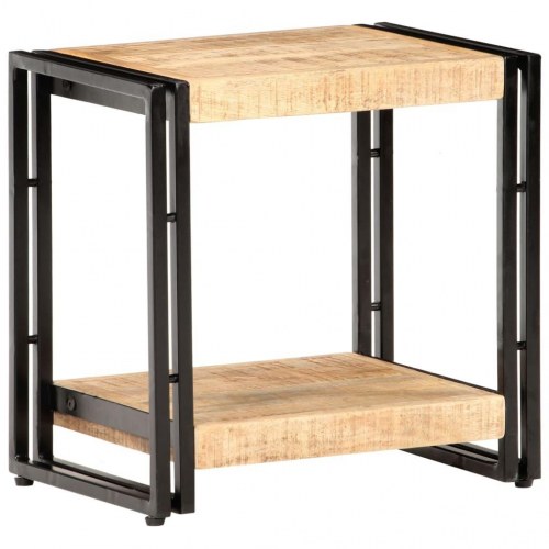 Sidebord 40 × 30 × 40 cm i ru mangotræ - industrielt design