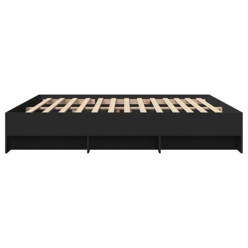Sengestel 180 x 200 cm med opbevaringsrum - sort