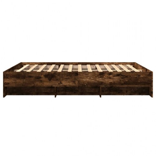 Sengeramme 150 x 200 cm uden madras - røget egetræ