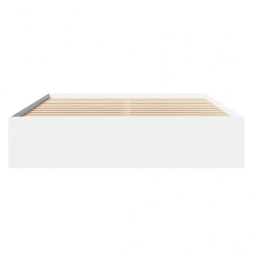 Sengestel med opbevaring 150 x 200 cm - hvid