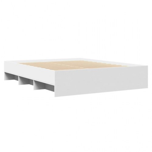 Sengestel med opbevaring 150 x 200 cm - hvid