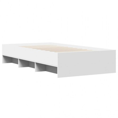 Sengeramme 100 x 200 cm med opbevaringsrum - hvid