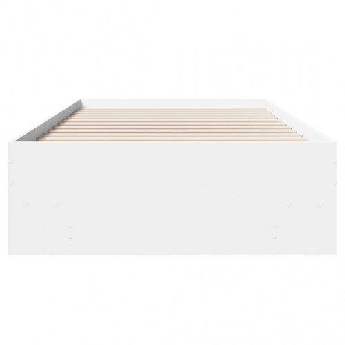 Sengeramme 100 x 200 cm med opbevaringsrum - hvid