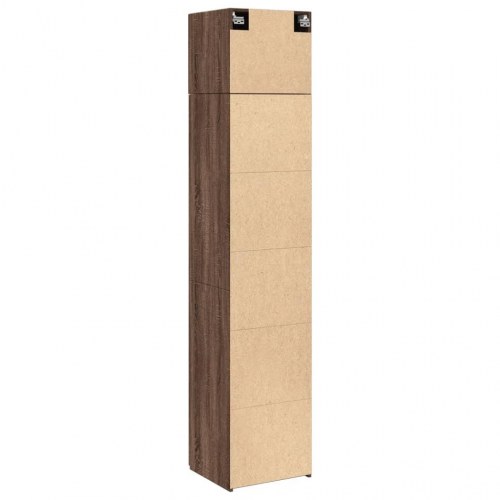 Skab 45x42,5x225 cm smalt konstrueret træ brun egetræsfarve