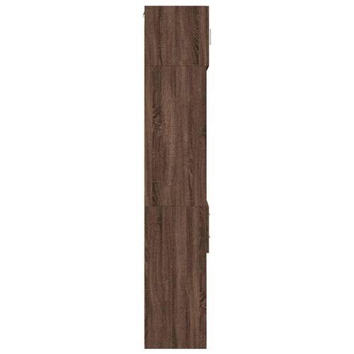Skab 50x42,5x225 cm smalt konstrueret træ brun egetræsfarve